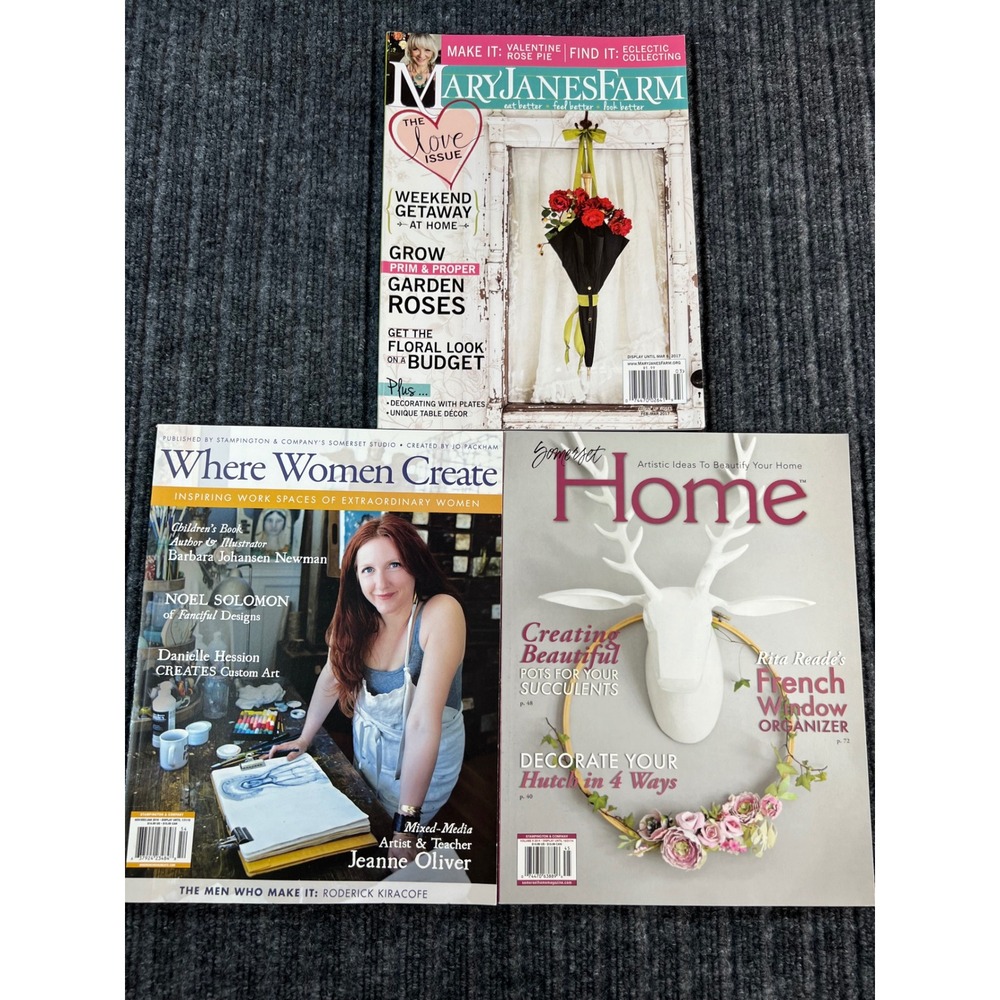 STAMPINGTON & MARYJANES FARM 3 Magazine Lot‎ Art Decor Cottagecore Farmhouse